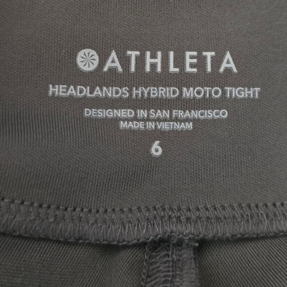 Athleta Highlands Hybrid Motto Tight Gray Pockets Athletic Women's 6 - Picture 3 of 4